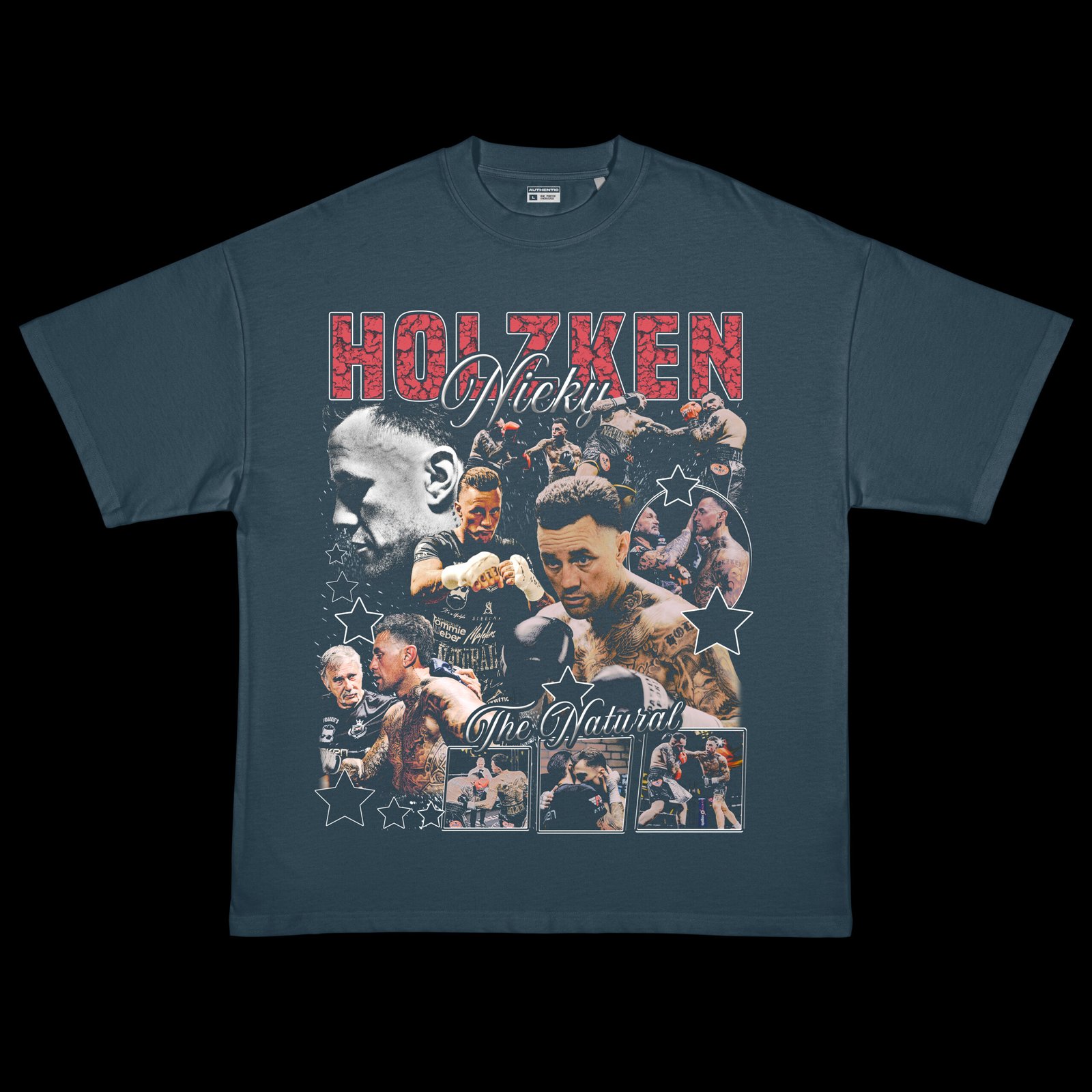 90s Bootleg Style Vintage Boxing T-Shirt Design - Image 4