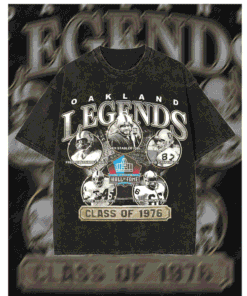 Custom Pro Football Memorabilia: Raiders Legends Bootleg Style Graphic Free T-Shirt Mockup